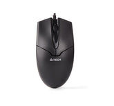 A4Tech OP-550S Silent Click Wired USB Mouse with Teflon Feet - Black