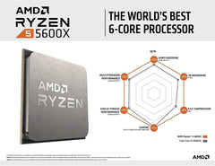 AMD Ryzen 5 5600X 6-Core, 12-Thread Unlocked Desktop Processor - Tray