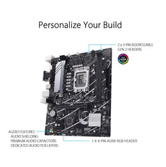 ASUS Prime B760M-K D4 Intel B760 LGA 1700 14th Gen microATX Motherboard with PCIe 4.0