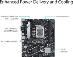 ASUS Prime B760M-K DDR5 B760 LGA 1700 mATX Motherboard with PCIe 4.0