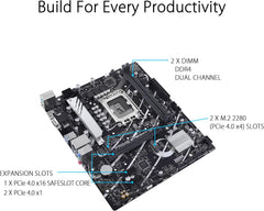 ASUS Prime B760M-K DDR5 B760 LGA 1700 mATX Motherboard with PCIe 4.0