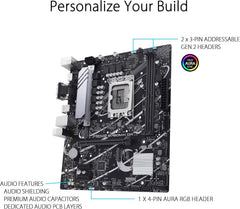 ASUS Prime B760M-K DDR5 B760 LGA 1700 mATX Motherboard with PCIe 4.0