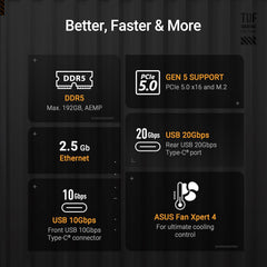 ASUS TUF Gaming B850M-PLUS DDR5 AMD AM5 B850 mATX Motherboard