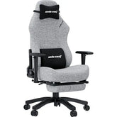 Anda Seat Luna Pro Large Gaming Chair with Footrest - Grey Fabric