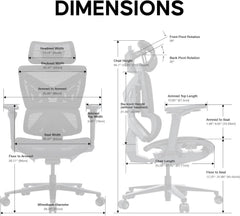 Anda Seat X-Air Pro Series Mesh Office Gaming Chair - Space Black