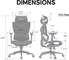 Anda Seat X-Air Mega Mesh Office Gaming Chair - Space Black