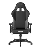 DXRacer Prince Series Gaming Chair with Ergonomic Headrest and Lumbar Support - Black / Grey