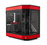 HYTE Y60 Dual Chamber ATX Mid-Tower Computer Case with PCIE 4.0 Riser Cable Included - Black Red
