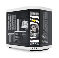 HYTE Y70 Touch Infinite Dual Chamber ATX Mid Tower Computer Case with Integrated 2.5K LCD Touchscreen - Panda