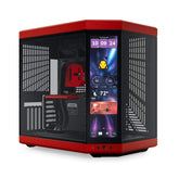 HYTE Y70 Touch Infinite Dual Chamber ATX Mid Tower Computer Case with Integrated 2.5K LCD Touchscreen - Black Red