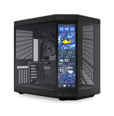 HYTE Y70 Touch Infinite Dual Chamber ATX Mid Tower Computer Case with Integrated 2.5K LCD Touchscreen - Black