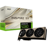 MSI GeForce RTX 5080 INSPIRE 3X OC 16GB GDDR7 PCIe 5.0 Graphics Card
