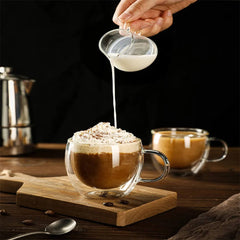 Prismora Borosilicate Double Layer Glass Mug with Handle 250ml