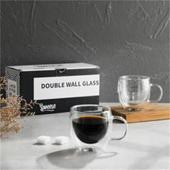 Prismora Borosilicate Double Layer Glass Mug with Handle 250ml