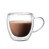 Prismora Borosilicate Double Layer Glass Mug with Handle 250ml