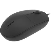Rapoo N200 Optical Silent Wired Mouse - Black