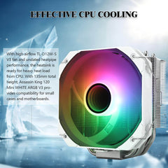 Thermalright Assassin King 120 Mini ARGB V3 CPU Air Cooler - White