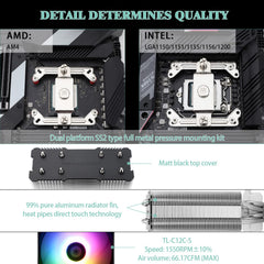 Thermalright Assassin X 120 Refined SE ARGB AM4 AM5 CPU Air Cooler - Black