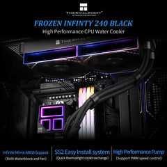Thermalright Frozen Infinity 240 240mm CPU Liquid Cooler - Black
