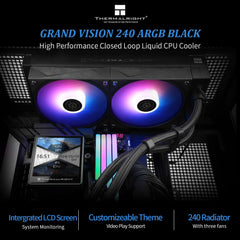Thermalright Grand Vision 240 240mm ARGB AIO CPU Liquid Cooler with LCD Display