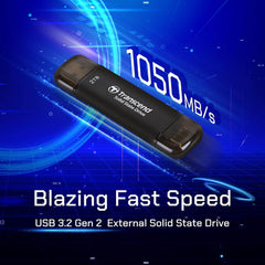 Transcend ESD310 2TB USB 3.2 Gen 2 Dual USB Portable External SSD