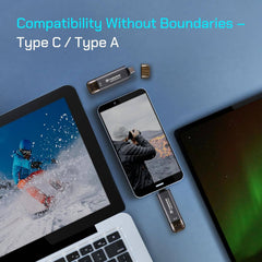 Transcend ESD310 512GB USB 3.2 Gen 2 Dual USB Portable External SSD