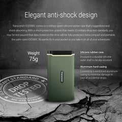 Transcend ESD380C 4TB USB 3.2 Gen 2x2 USB Type-C Portable External SSD