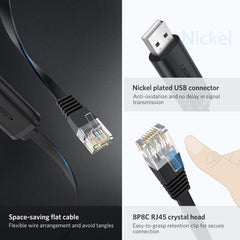 UGREEN USB Console Cable USB 2.0 to RJ45 with RS232 FTDI Chip Console Cable 1.5M