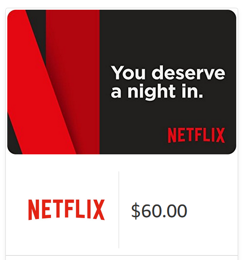 $60 Netflix Gift Card [US Region Digital Code]