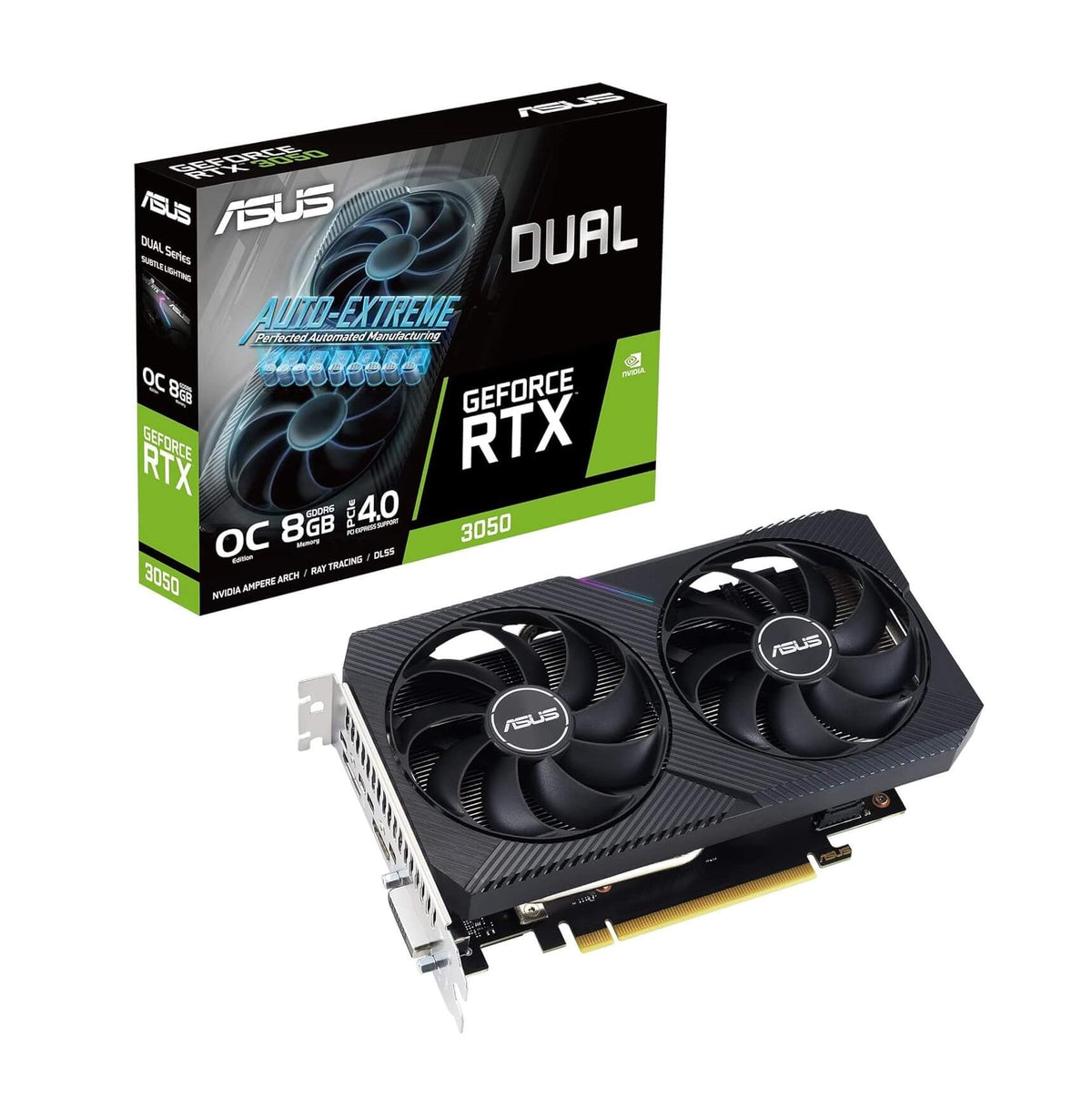 ASUS Dual GeForce RTX 3050 V2 OC Edition 8GB GDDR6 Gaming Graphics Card