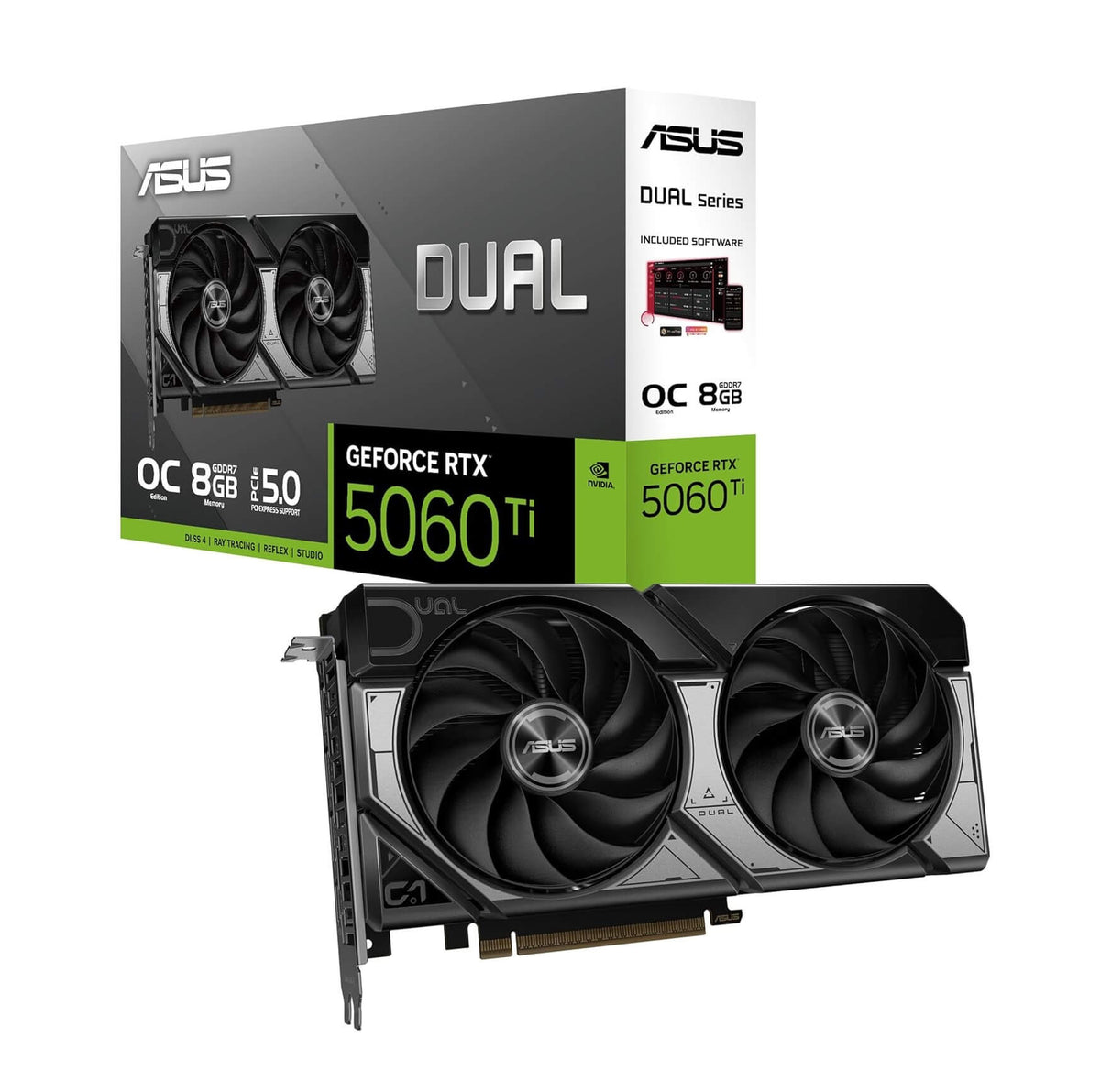 ASUS Dual GeForce RTX™ 5060 Ti 8GB GDDR7 OC Edition Graphics Card