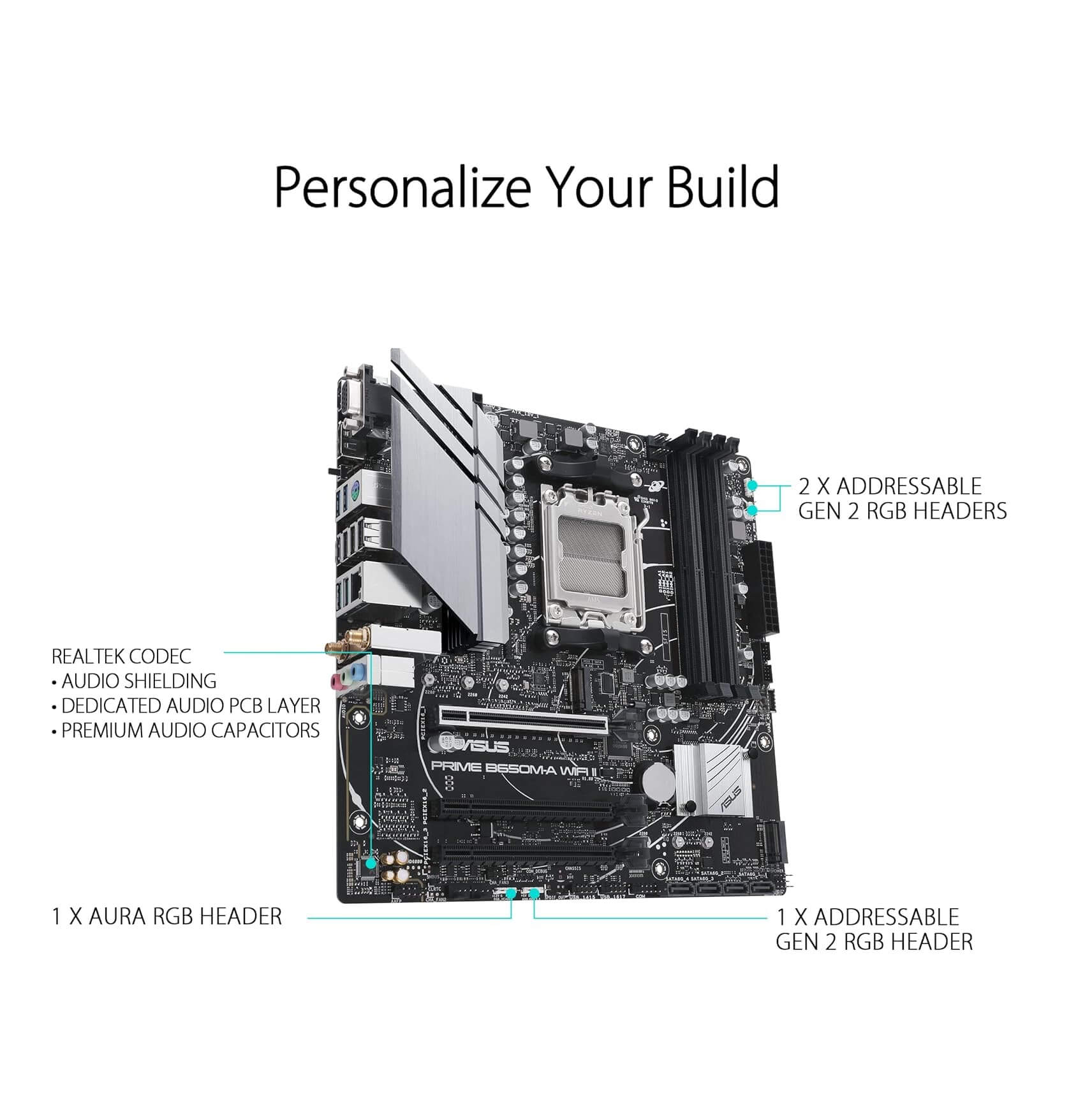 ASUS PRIME B650M-A WIFI II DDR5 AMD B650 Micro-ATX Motherboard