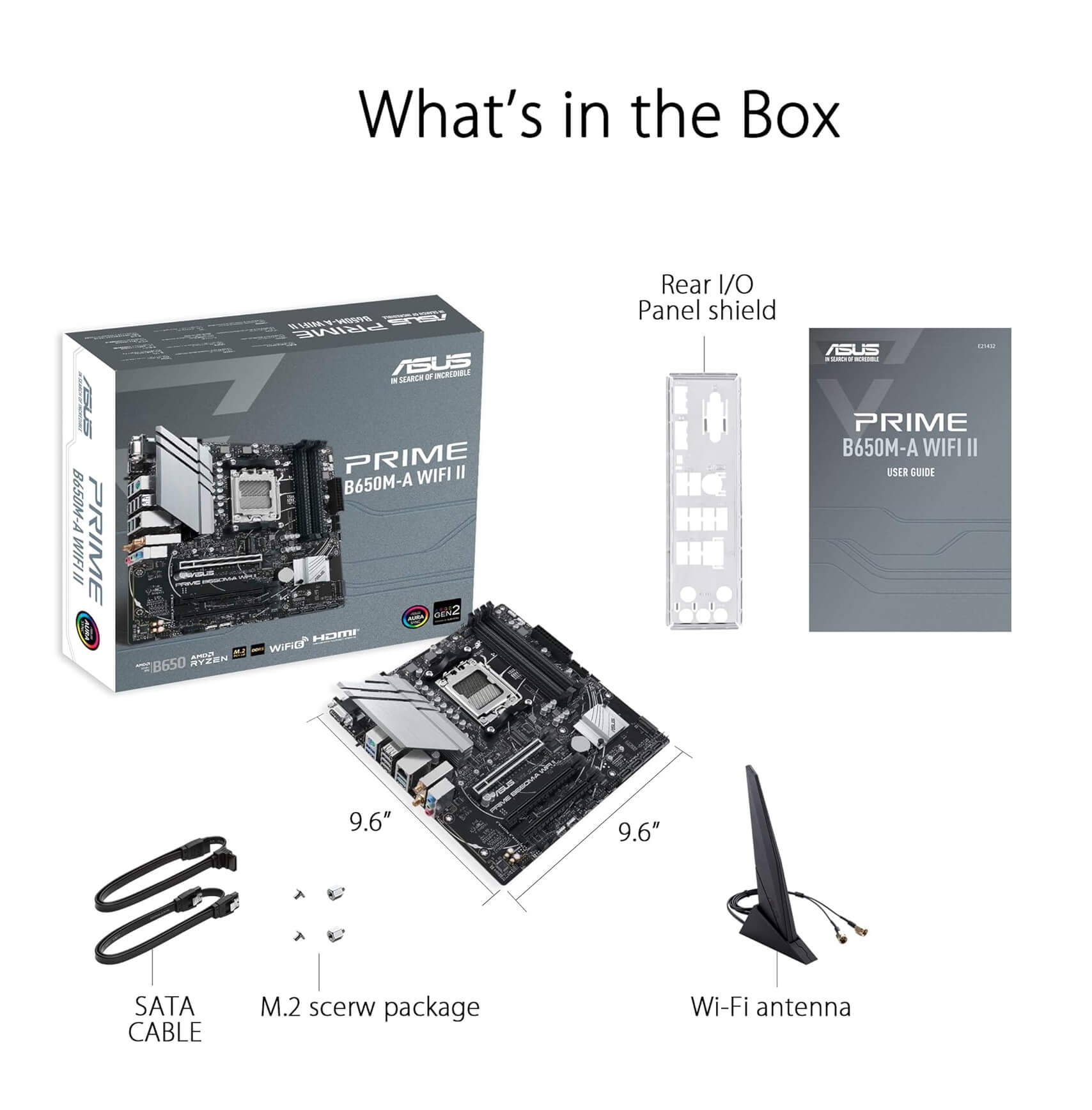 ASUS PRIME B650M-A WIFI II DDR5 AMD B650 Micro-ATX Motherboard
