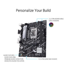 ASUS Prime B760M-K D4 Intel B760 LGA 1700 14th Gen microATX Motherboard with PCIe 4.0