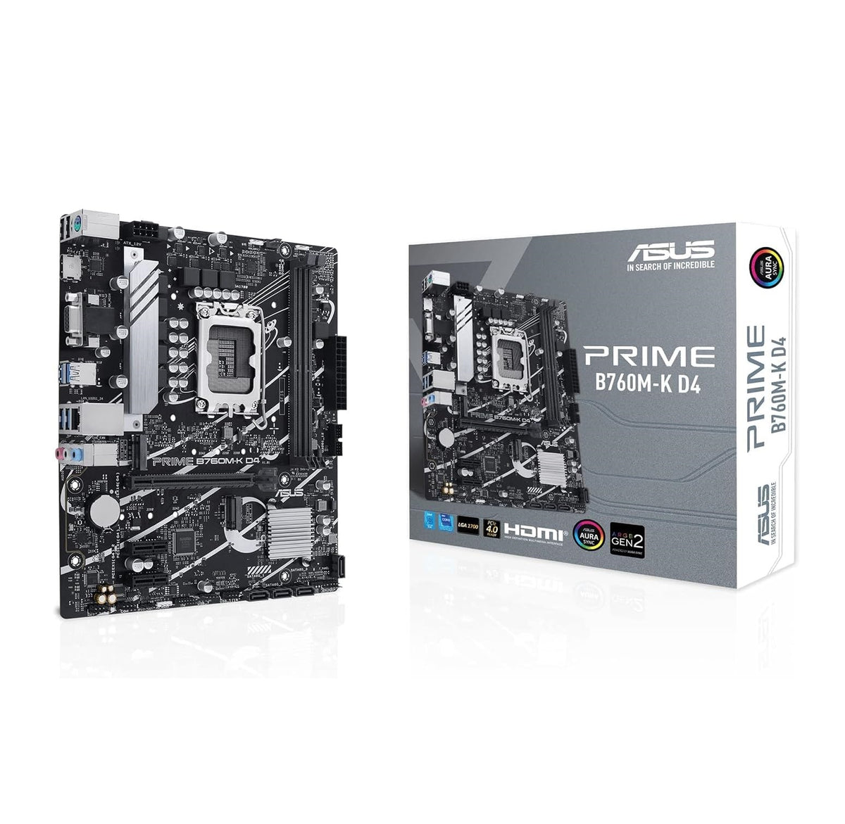 ASUS Prime B760M-K DDR5 B760 LGA 1700 mATX Motherboard with PCIe 4.0