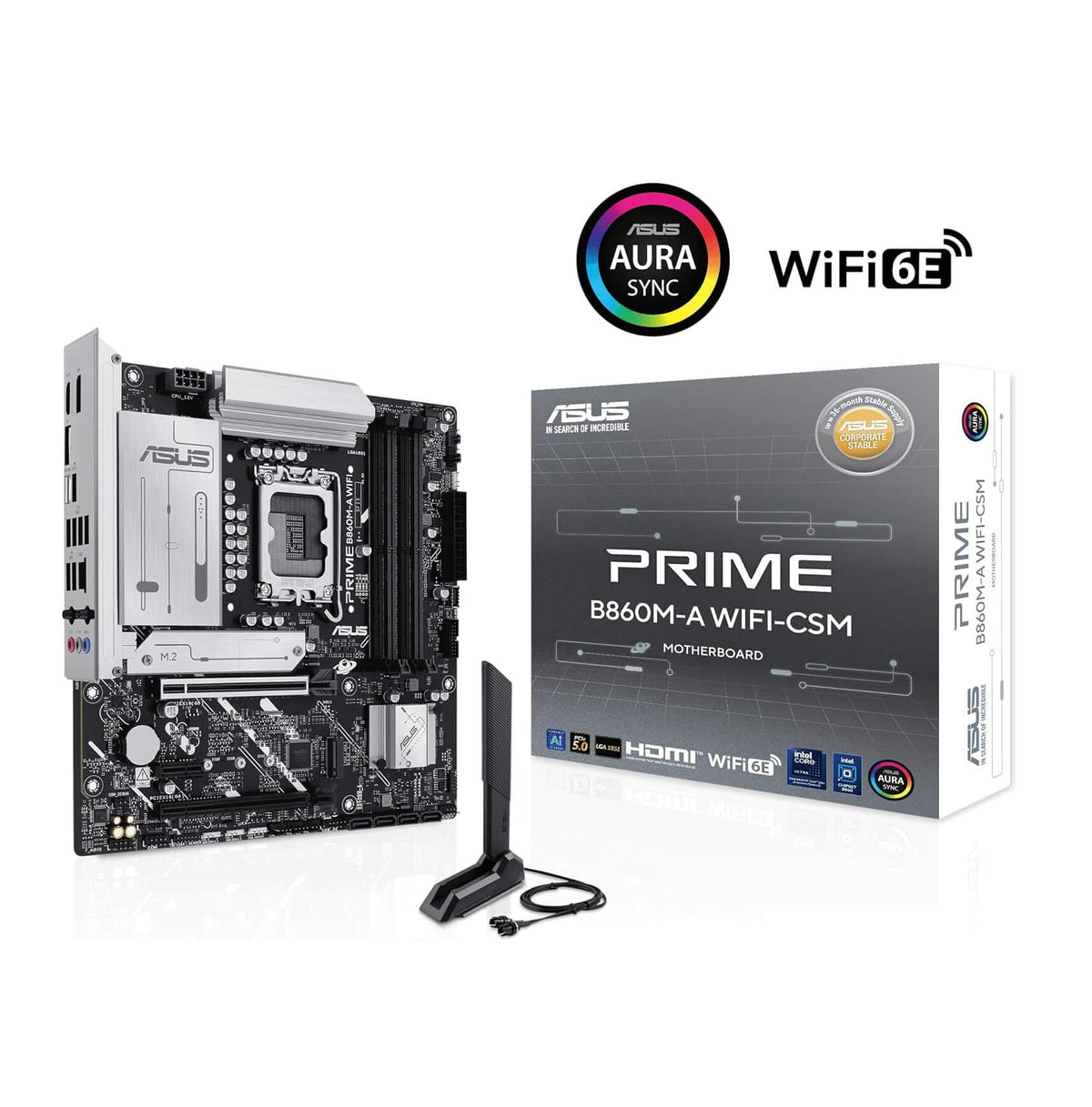 ASUS Prime B860M-A WiFi-CSM Intel B860 LGA 1851 microATX Motherboard