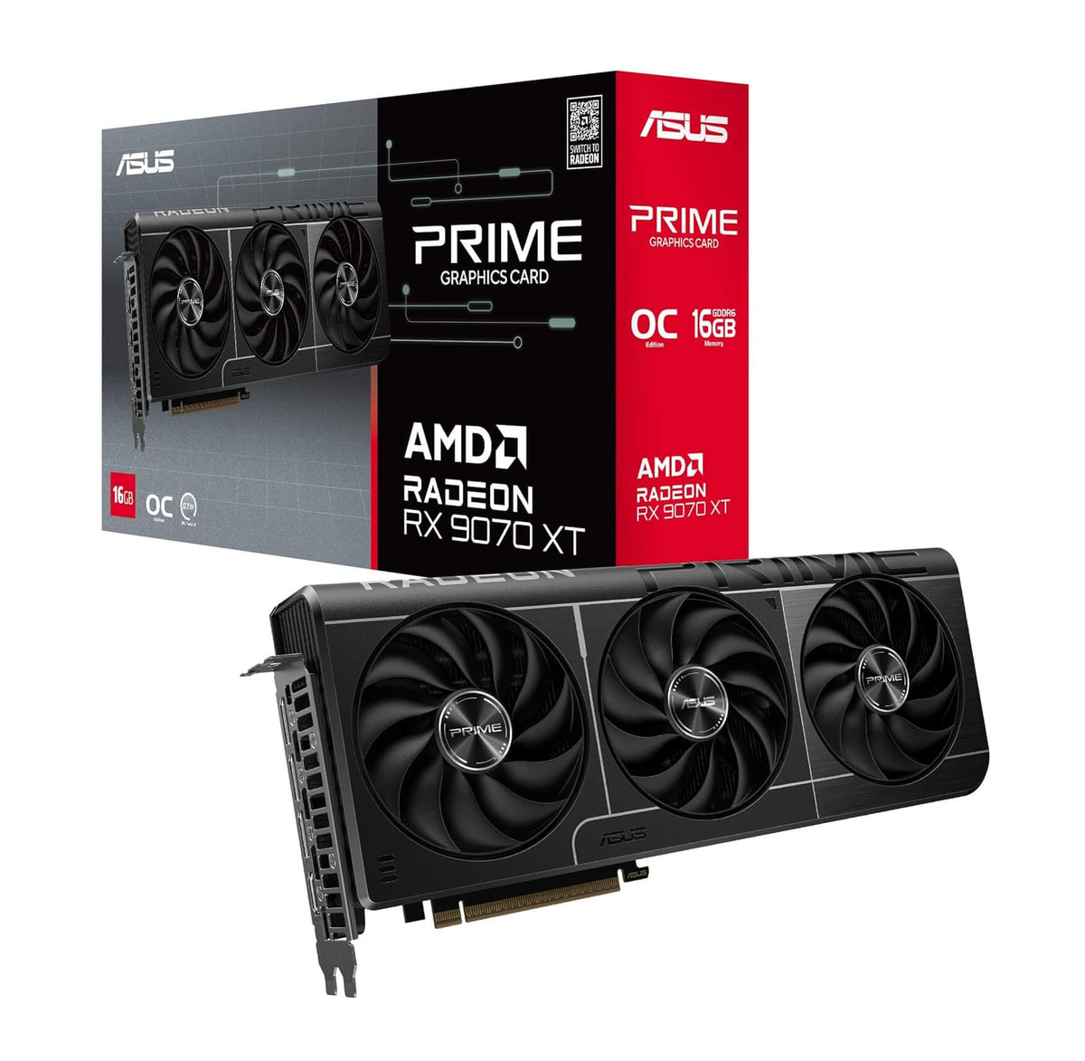 ASUS Prime Radeon™ RX 9070 XT 16GB GDDR6 OC Edition Graphics Card