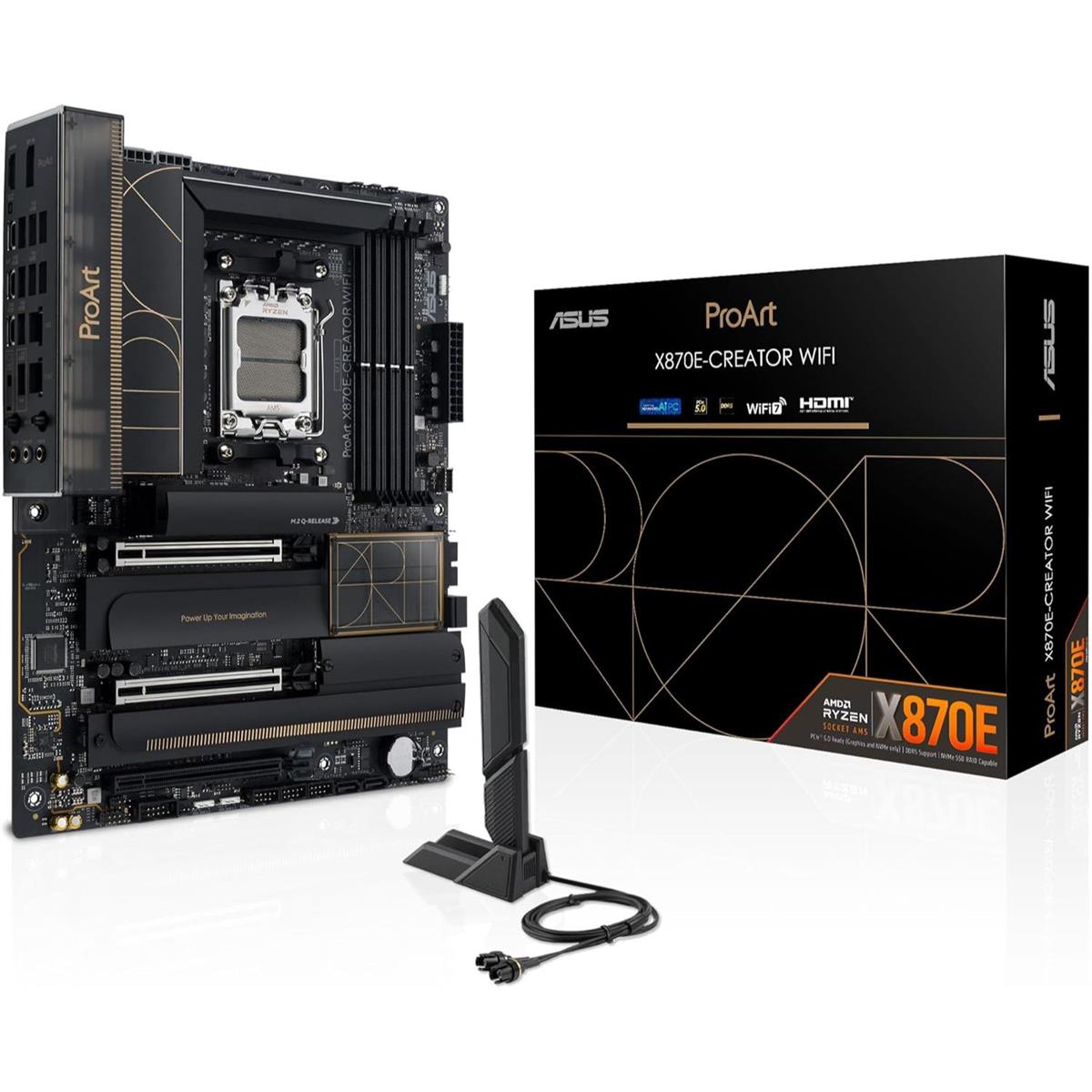 ASUS ProArt X870E-CREATOR WiFi DDR5 AMD AM5 X870E ATX Motherboard with PCIe® 5.0 x16 Slots