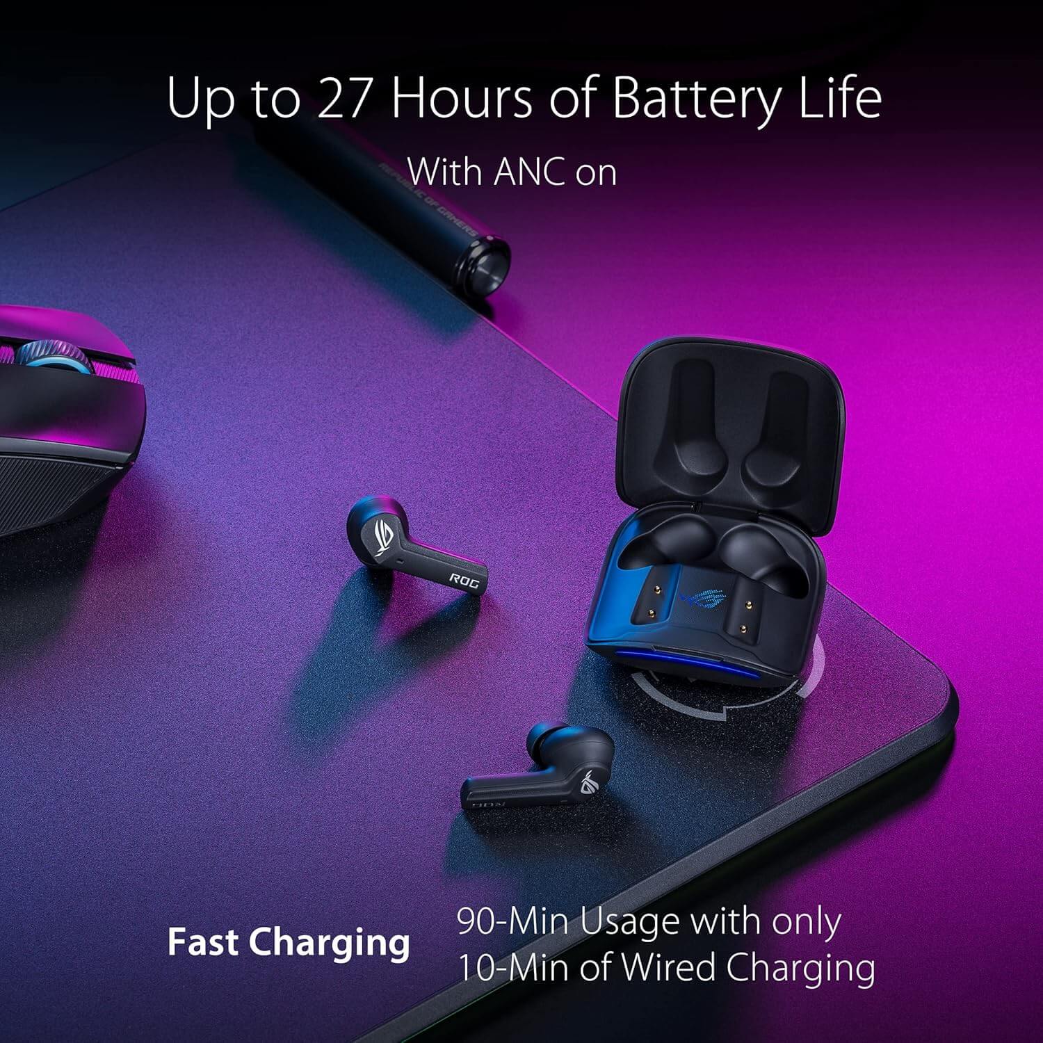 ASUS ROG Cetra True Wireless Gaming Earbuds with Low-Latency Wireless Connection