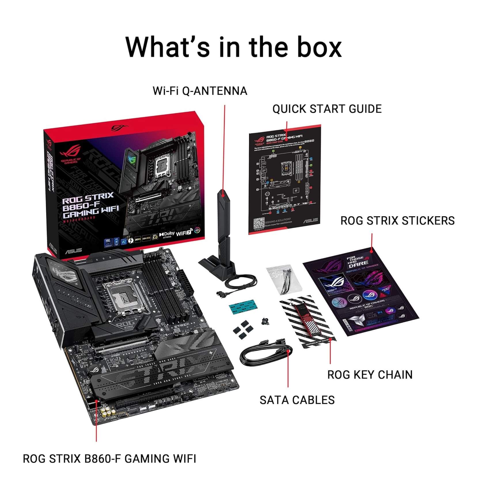 ASUS ROG Strix B860-F Gaming WiFi DDR5 Intel B860 LGA 1851 ATX Motherboard