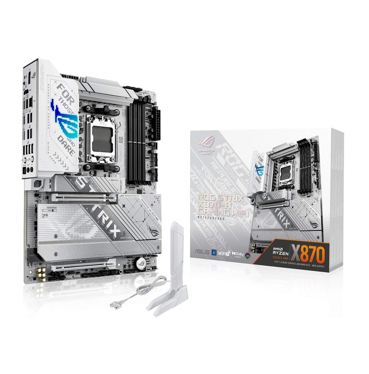 ASUS ROG Strix X870-A Gaming WiFi AMD X870 AM5 ATX Gaming Motherboard