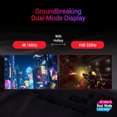 ASUS ROG Strix XG27UCG 27" 4K 160Hz or FHD 320Hz 1ms IPS Dual mode Gaming Monitor - White