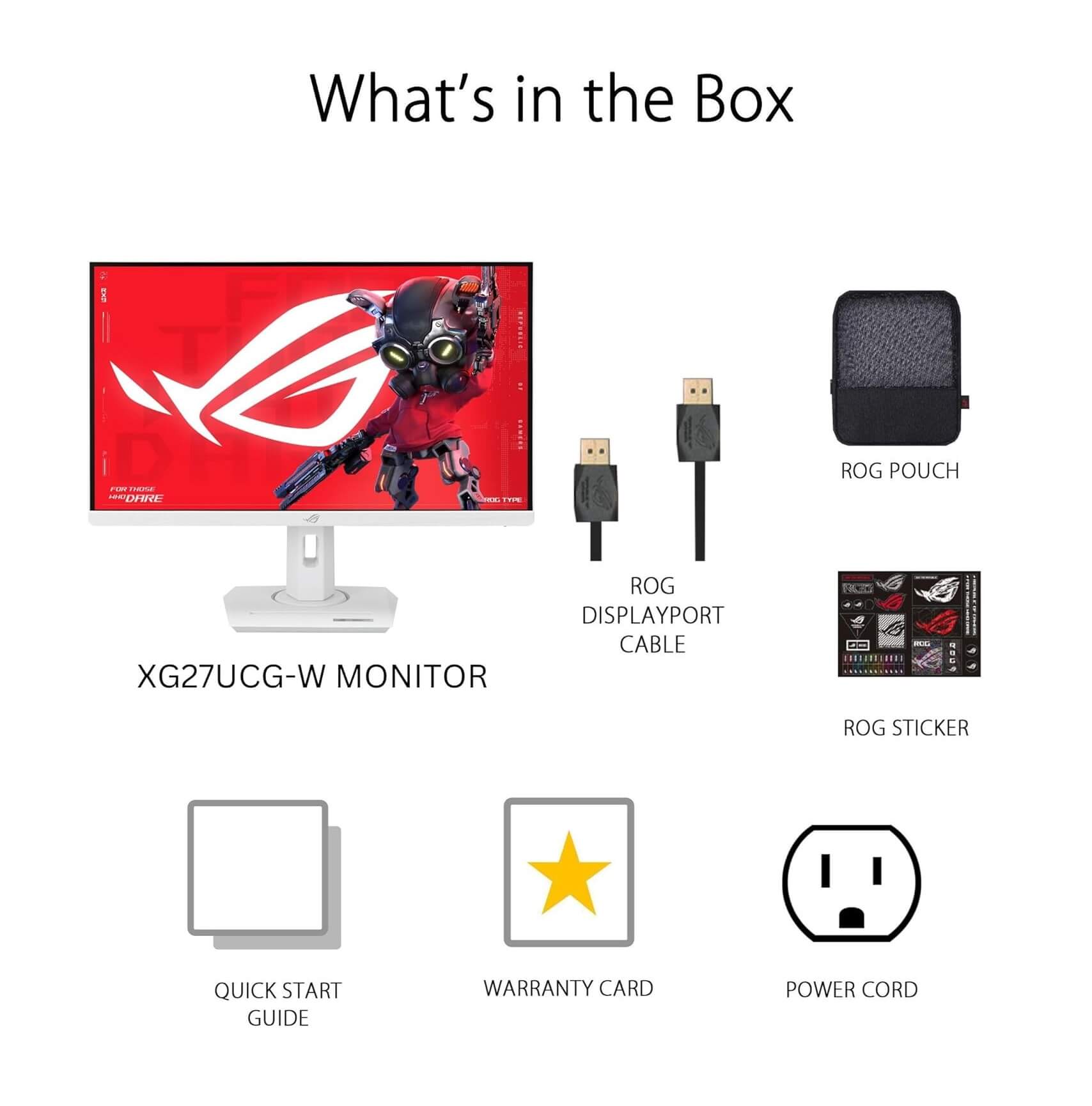 ASUS ROG Strix XG27UCG 27" 4K 160Hz or FHD 320Hz 1ms IPS Dual mode Gaming Monitor - White
