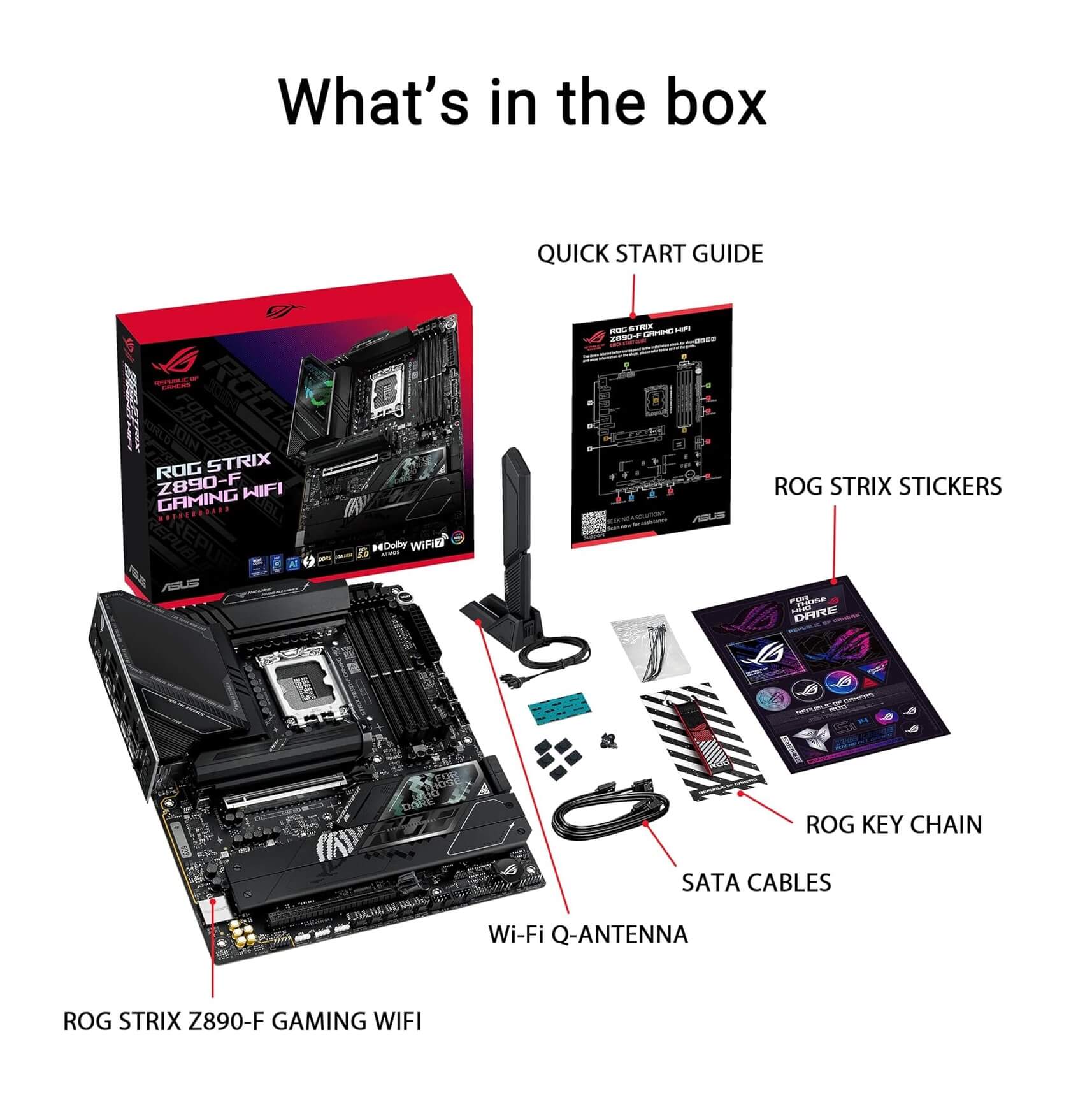 ASUS ROG Strix Z890-F Gaming WiFi DDR5 Intel Z890 LGA 1851 ATX Motherboard