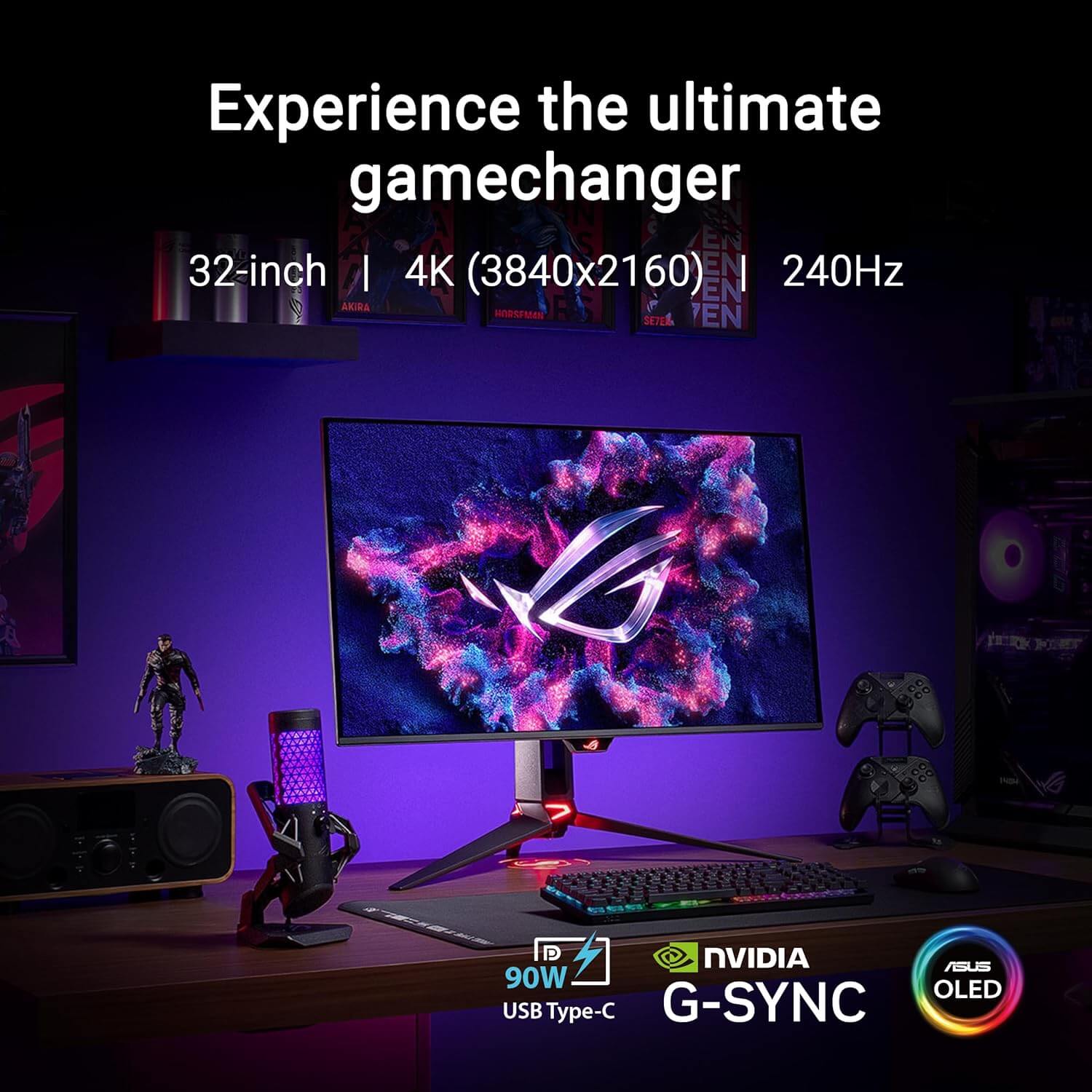 ASUS ROG Swift OLED PG32UCDM 32" 4K 240Hz 0.03ms Curved Gaming Monitor