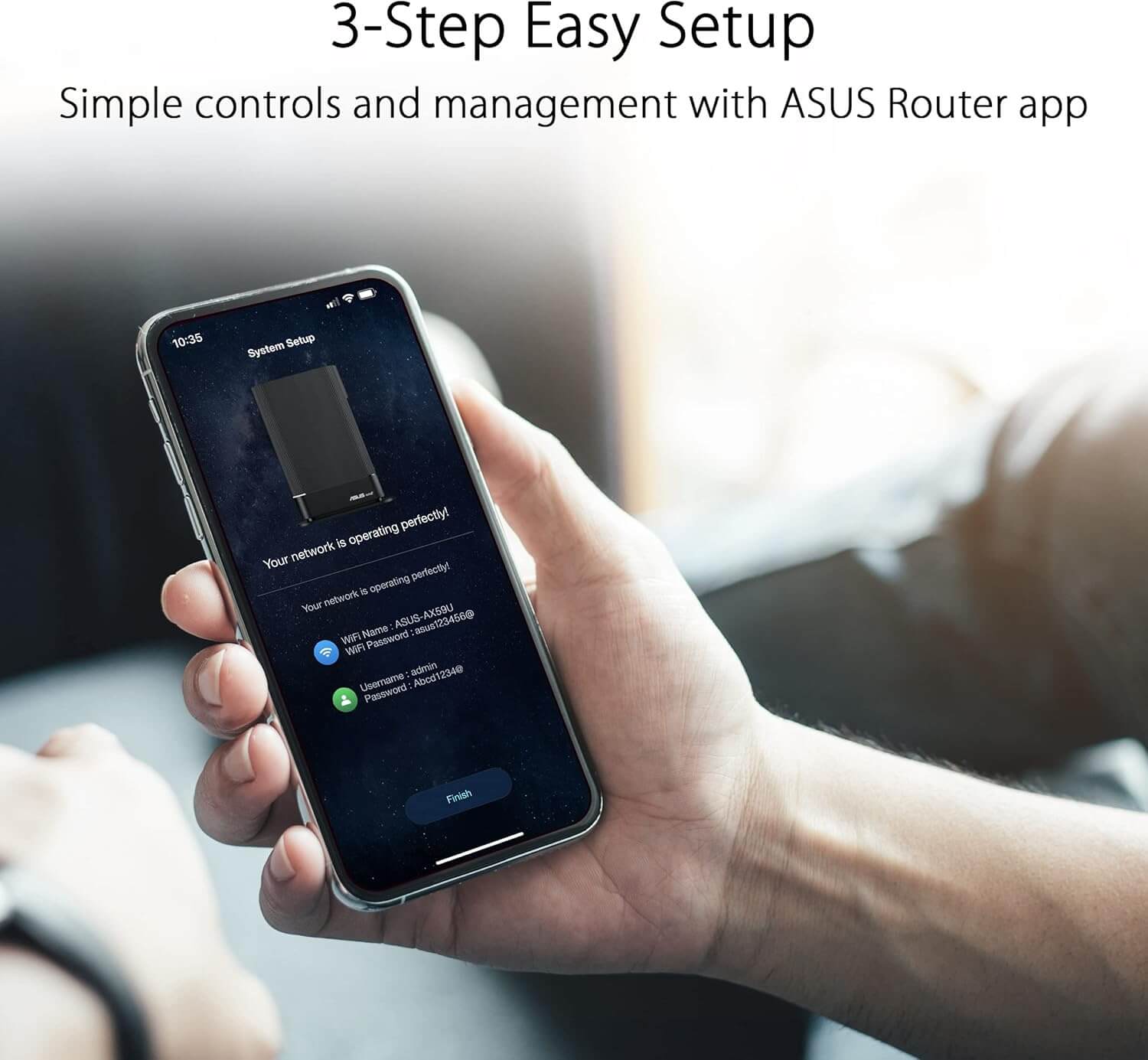 ASUS RT-AX59U AX4200 Dual Band WiFi 6 (802.11ax) AiMesh Router