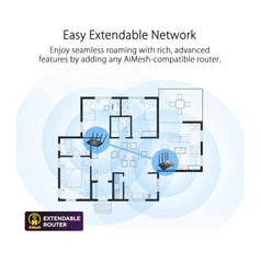 ASUS RT-AX59U AX4200 Dual Band WiFi 6 (802.11ax) AiMesh Router