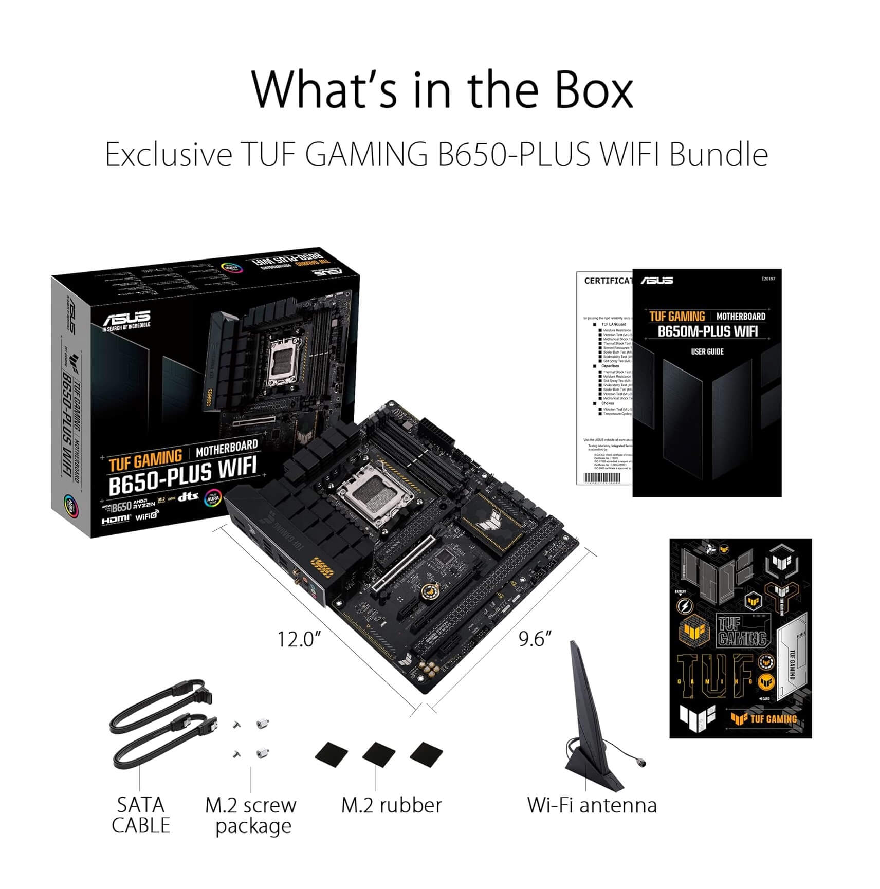 ASUS TUF GAMING B650-PLUS WiFi AMD B650 AM5 Ryzen ATX Motherboard