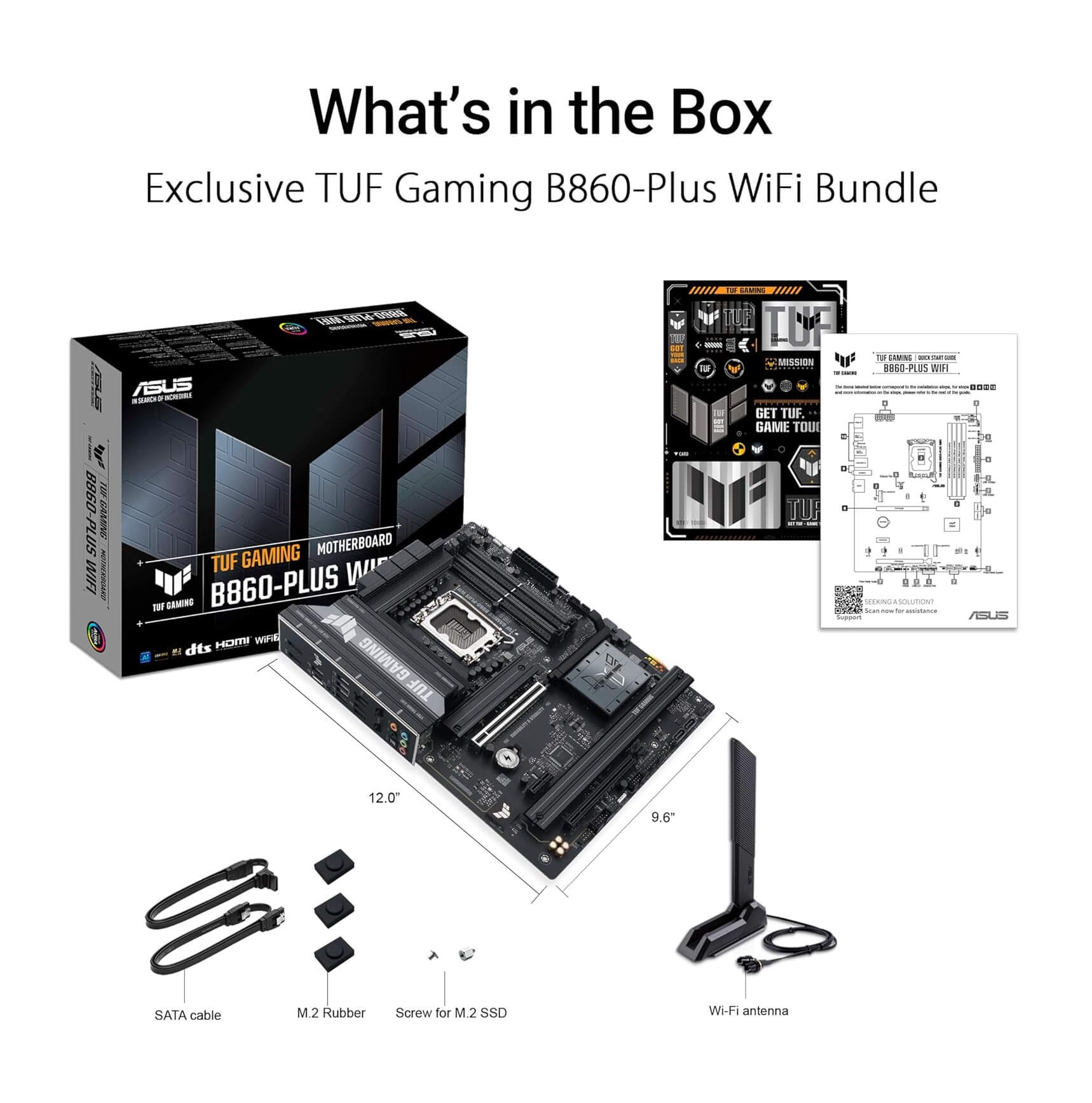 ASUS TUF Gaming B860-PLUS WiFi Intel B860 LGA 1851 ATX Gaming Motherboard