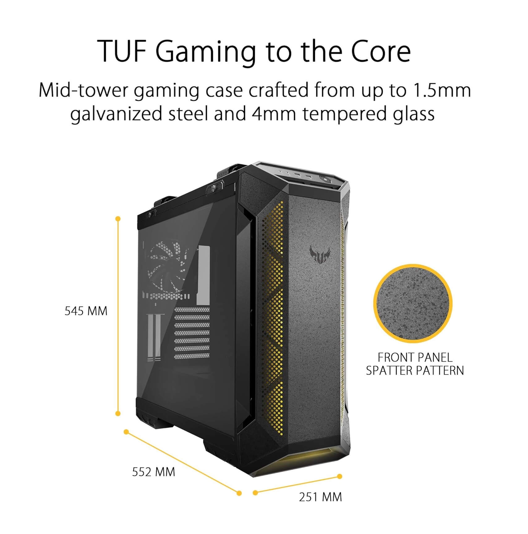 ASUS TUF Gaming GT501 E-ATX Mid-Tower Computer Case